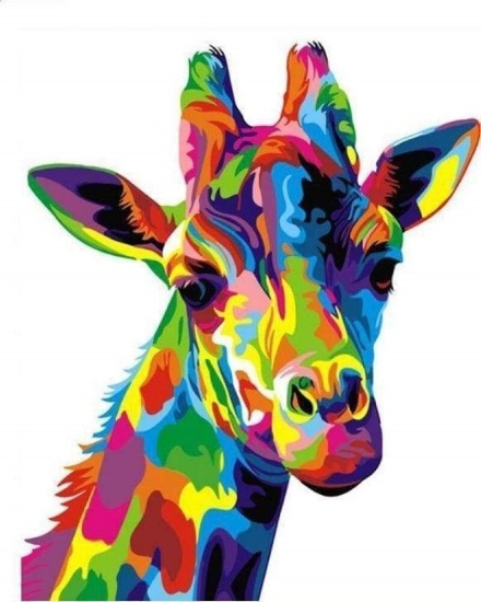 Picture of Girafe Pop Art  Printed Cross Stitch Kit by Figured Art