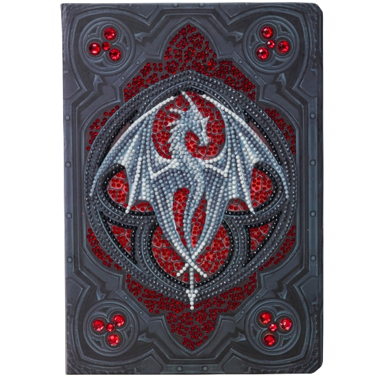 Picture of Dragon Valour 26X18CM Crystal Art Notebook - design by Anne Stokes