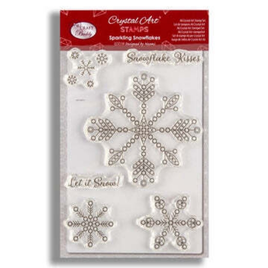 Picture of Crystal Art A6 Stamp Set - Sparkling Snowflakes