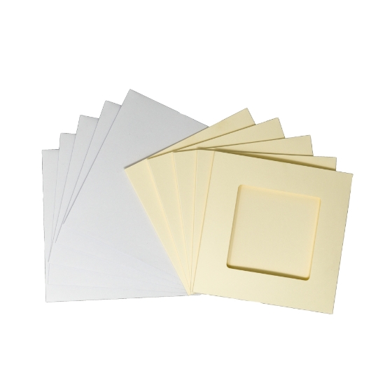 Picture of Square aperture square cards - Cream (Pack of 5)