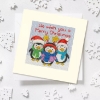 Picture of Penguin Pals - Christmas Card Cross Stitch Kit by Bothy Threads