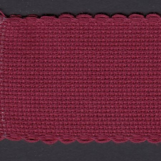 Picture of 1 Metre Zweigart Aida Band 5cm/2 Inch Wide Burgundy Red (Multiple Sizes)
