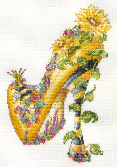 Picture of Bee My Sunshine - (Sally King Shoes) Cross Stitch Kit by Bothy Threads