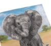 Picture of Baby Elephant 18x18cm Crystal Art Card