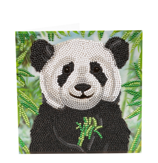 Picture of Baby Panda 18x18cm Crystal Art Card