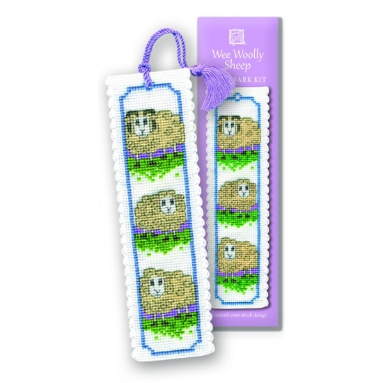 Picture of Wee Woolly Sheep Bookmark Cross Stitch Kit