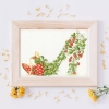 Picture of Strawberries and Cream - (Sally King Shoes) Cross Stitch Kit By Bothy Threads