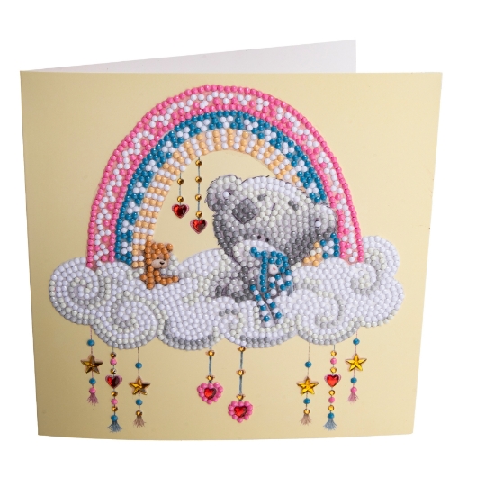 Picture of New Baby Tatty Teddy Crystal Art Card