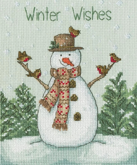 Picture of Ol' Jack Frost Snowman - Cross Stitch Kit By Bothy Threads