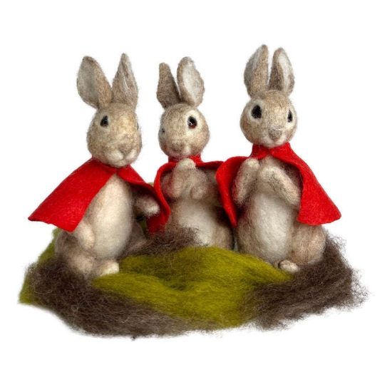 Picture of Flopsy, Mopsy and Cotton-Tail Needle Felting Kit
