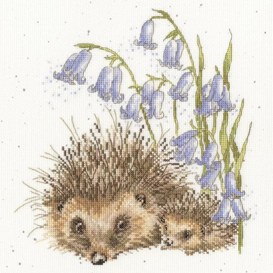 Picture of Love and Hedgehugs (Hedgehog) - (Hannah Dale) Cross Stitch Kit By Bothy Threads