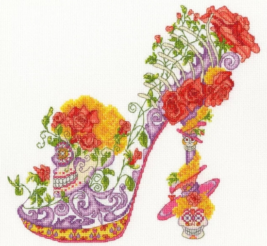Picture of La Catrina - (Sally King Shoes) Cross Stitch Kit by Bothy Threads