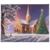 Picture of Silent Night Church 45cm x 35cm Crystal Art Framed Canvas