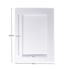 Picture of Rectangular Aperture A5 Cards - White (Pack Of 4)