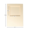 Picture of Square Aperture A6 Cards - Cream (Pack Of 5)