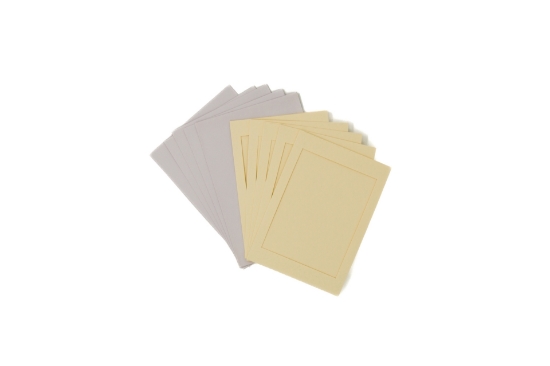Picture of Rectangular Aperture A6 Cards - Cream (Pack Of 5)