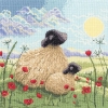Picture of Mum and Me Sheep Lamb Cross Stitch Kit by Bothy Threads