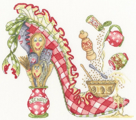Picture of Sugar And Spice - (Sally King Shoes) Cross Stitch Kit by Bothy Threads