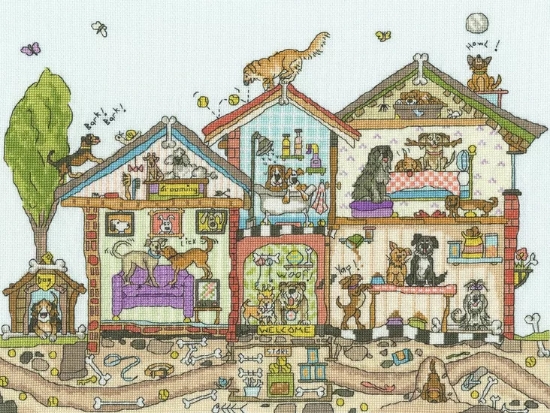 Picture of Pooch Palace Dogs - Cut Thru' House by Bothy Threads