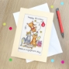 Picture of Mognificent Day Cats Card Cross Stitch Kit by Bothy Threads