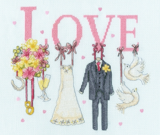 Picture of It Must Be Love Cross Stitch Kit By Bothy Threads