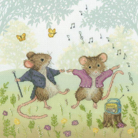 Picture of Woodland Waltz Cross Stitch Kit By Bothy Threads