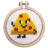 Picture of Take a pizza my heart (Pizza) - Mini Matchbox Cross Stitch Kit With Hoop