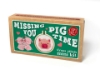Picture of Missing you pig time (Pig) - Mini Matchbox Cross Stitch Kit With Hoop