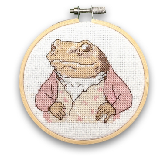 Picture of Jeremy Fisher Mini Cross Stitch Kit With Hoop