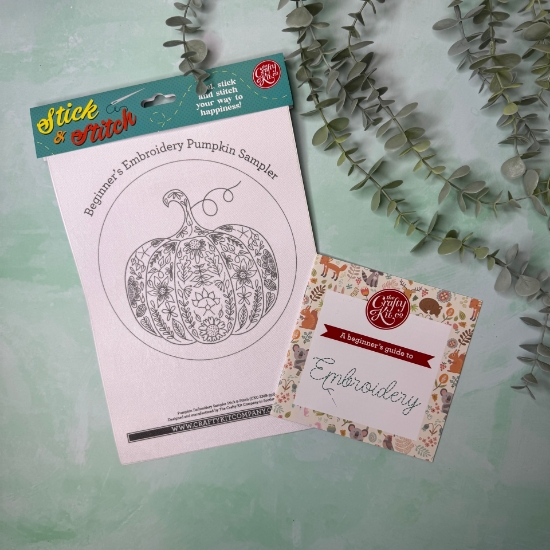 Picture of Pumpkin Sampler Stick & Stitch Embroidery Magic Paper