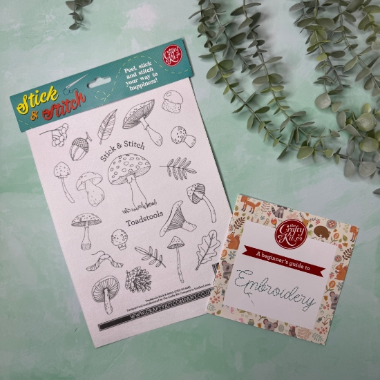 Picture of Toadstools Sampler Stick & Stitch Embroidery Magic Paper