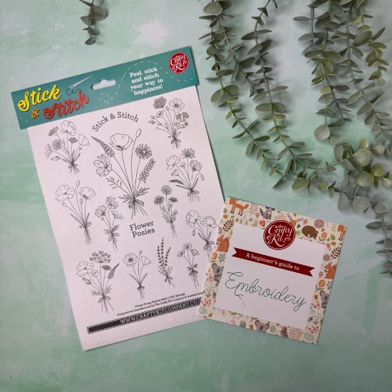 Picture of Flower Posies Sampler Stick & Stitch Embroidery Magic Paper