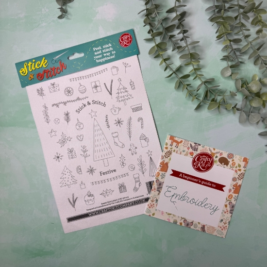Picture of Festive Sampler Stick & Stitch Embroidery Magic Paper