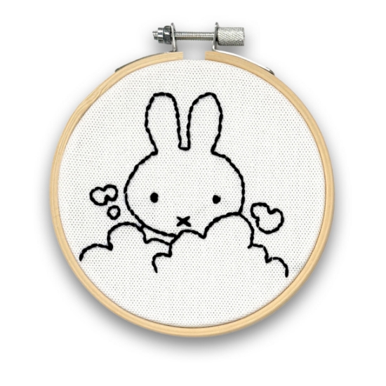 Picture of Miffy in The Bath Mini Embroidery Kit With a Hoop