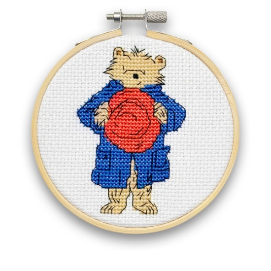 Picture of  Hello! (Paddington Bear) Mini Cross Stitch Kit With Hoop