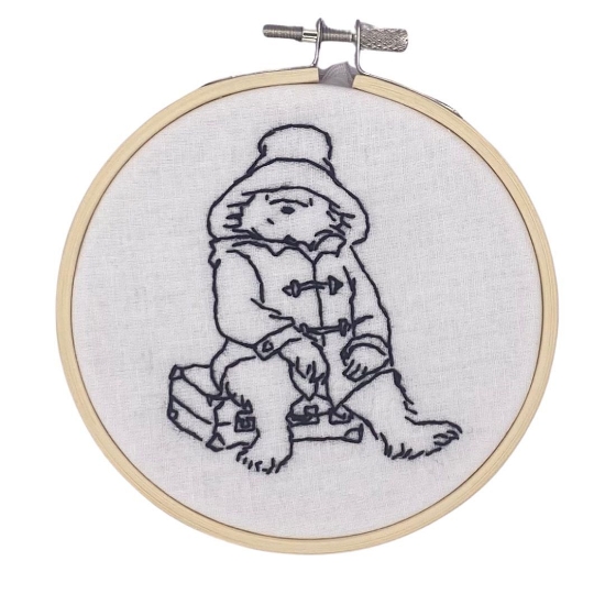 Picture of At The Train Station (Paddington Bear) Mini Embroidery Kit With Hoop