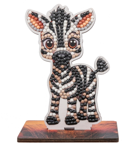 Picture of Zebra - Wildlife Crystal Art Buddy Kit