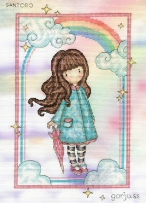 Show details for Rainbow Wishes - (Gorjuss) Cross Stitch Kit by Bothy Threads Picture of Rainbow Wishes - (Gorjuss) Cross Stitch Kit by Bothy Threads