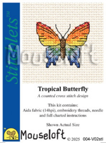 Picture of Mouseloft "Tropical Butterfly" Stitchlets Cross Stitch Kit