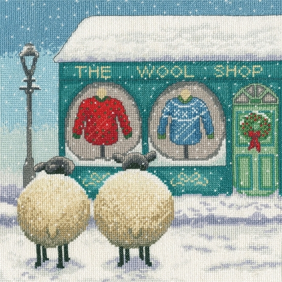 Picture of The Wool Shop Sheep Cross Stitch Kit By Bothy Threads