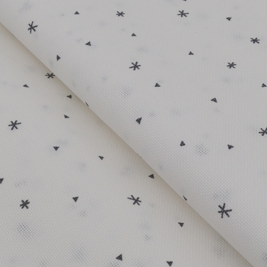 Picture of Zweigart Sparkle White/Grey Stars 20 Count Aida (1369)