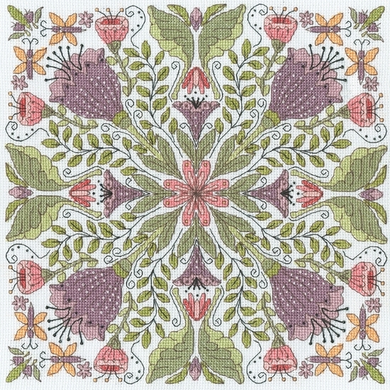 Picture of Bursting Blooms Cross Stitch Kit By Bothy Threads