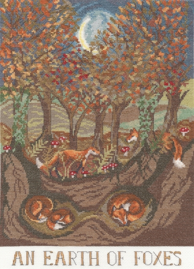 Picture of An Earth Of Foxes Cross Stitch Kit By Bothy Threads
