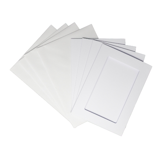 Picture of Rectangular Aperture 5x7 Cards - White (Pack Of 4)