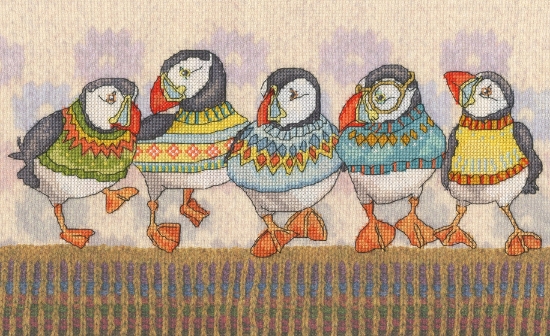 Picture of A Fair Isle Flock (Emma Ball) Cross Stitch Kit by Bothy Threads