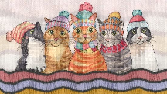 Picture of A Cosy Clowder (Emma Ball) Cross Stitch Kit by Bothy Threads