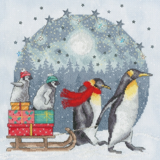 Picture of Winter Waddle (Christmas) Cross Stitch Kit by Bothy Threads