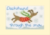 Picture of Dachshund Through The Snow - Christmas Card Cross Stitch Kit by Bothy Threads