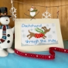 Picture of Dachshund Through The Snow - Christmas Card Cross Stitch Kit by Bothy Threads