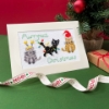 Picture of Purrfect Christmas - Christmas Card Cross Stitch Kit by Bothy Threads